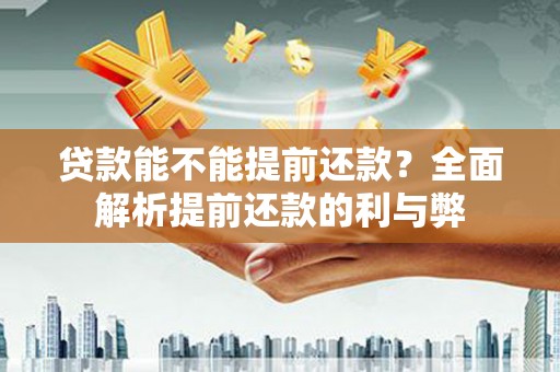 南靖贷款能不能提前还款？全面解析提前还款的利与弊