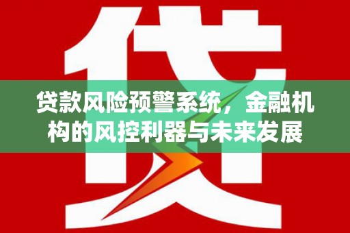 南靖贷款风险预警系统，金融机构的风控利器与未来发展