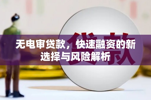 南靖无电审贷款，快速融资的新选择与风险解析