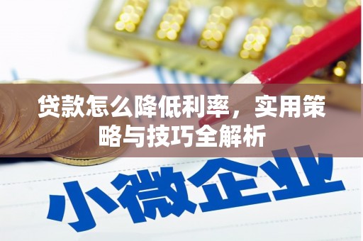 南靖贷款怎么降低利率，实用策略与技巧全解析