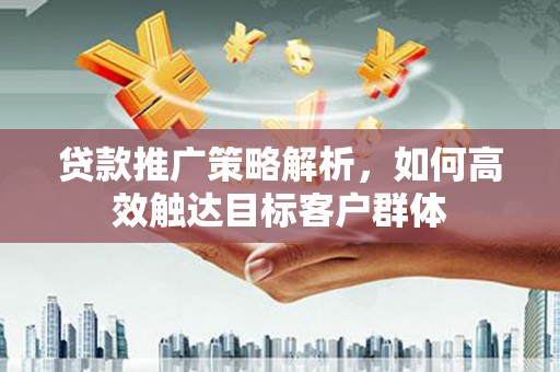 南靖贷款推广策略解析，如何高效触达目标客户群体