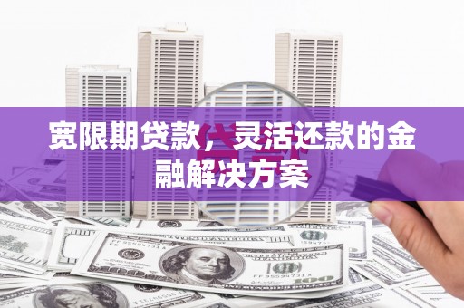 南靖宽限期贷款，灵活还款的金融解决方案