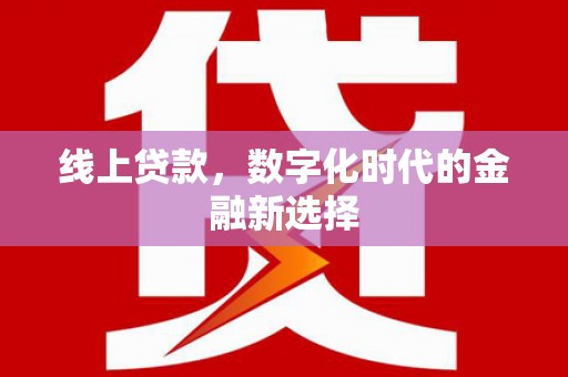南靖线上贷款，数字化时代的金融新选择