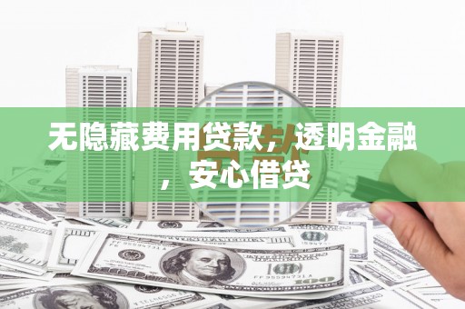南靖无隐藏费用贷款，透明金融，安心借贷