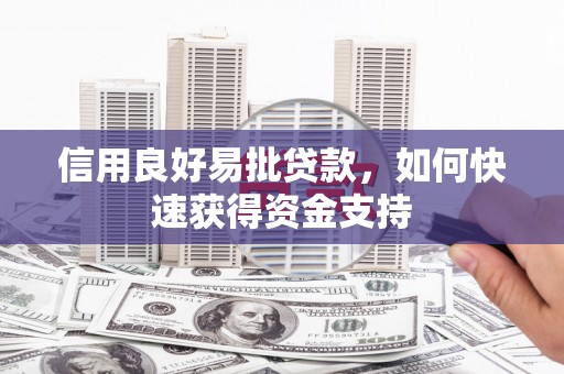 南靖信用良好易批贷款，如何快速获得资金支持