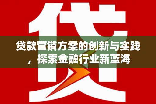 南靖贷款营销方案的创新与实践，探索金融行业新蓝海